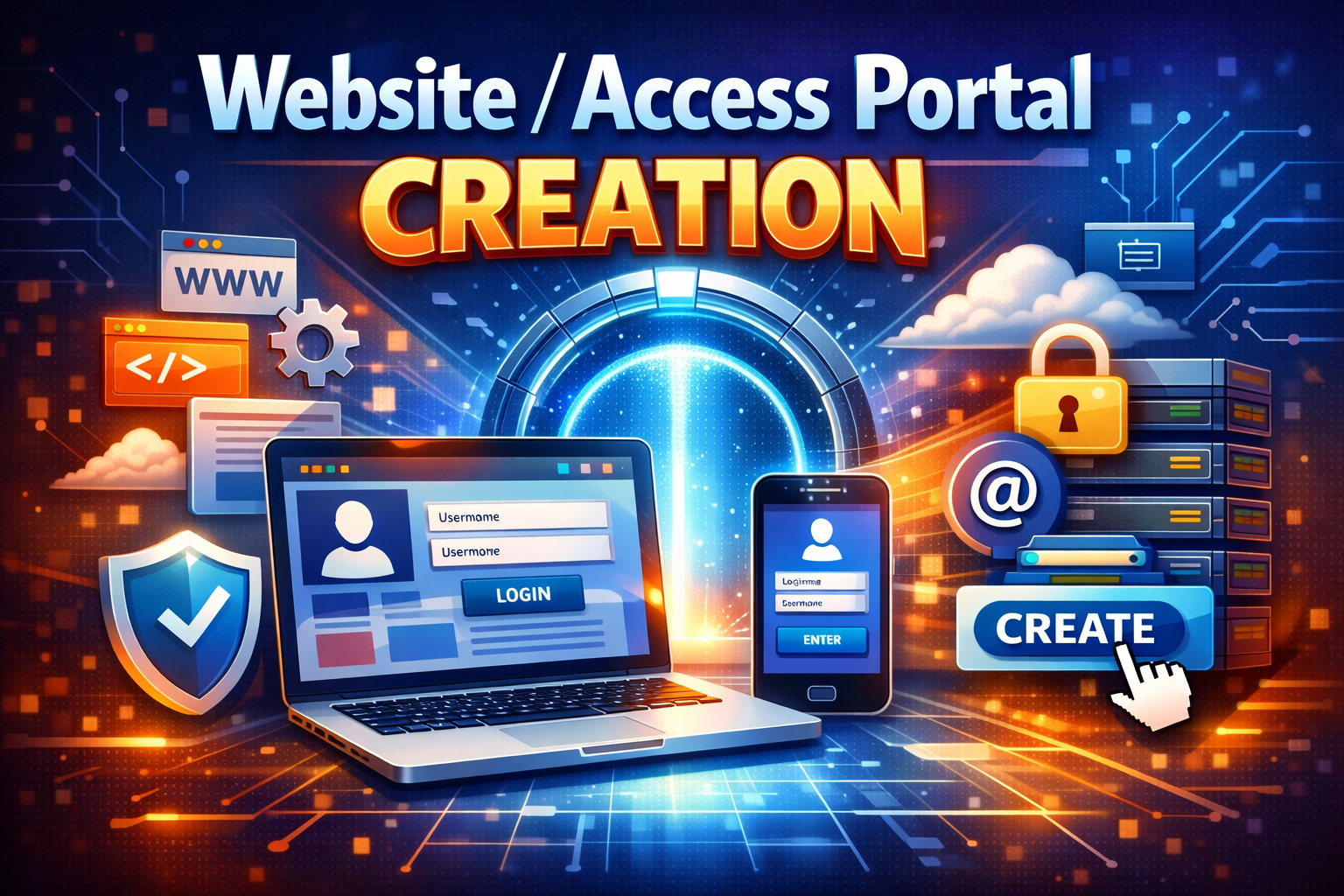 Smart Access Hub: Seamless Website & Multi-User Portal Development