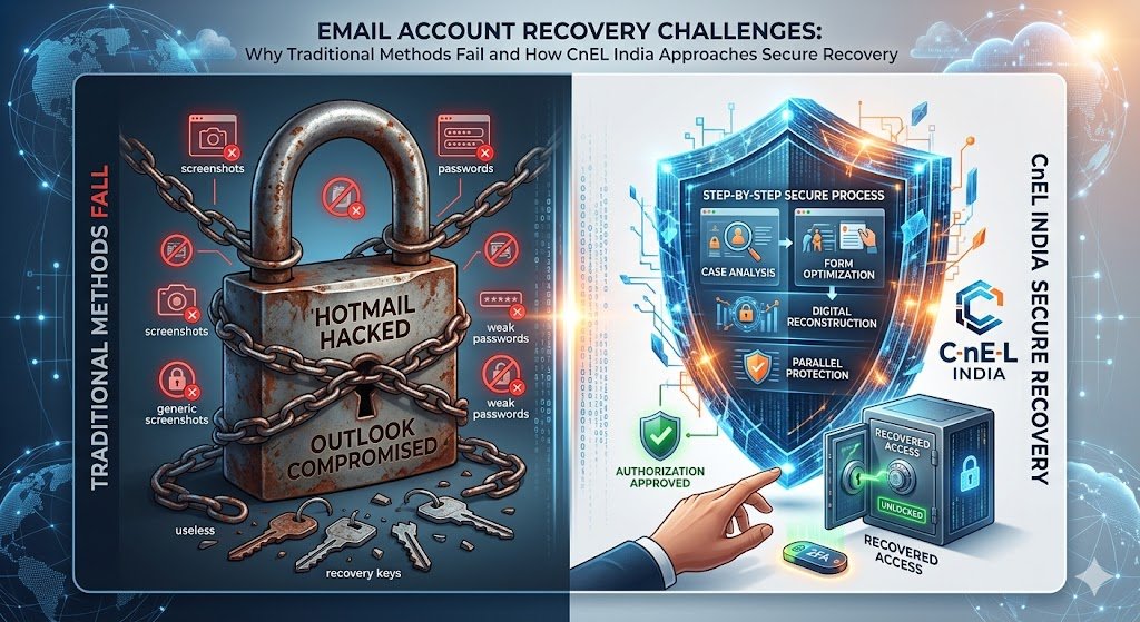 Email Account Recovery Challenges: Why Traditional Methods Fail and How CnEL India Approaches Secure Recovery