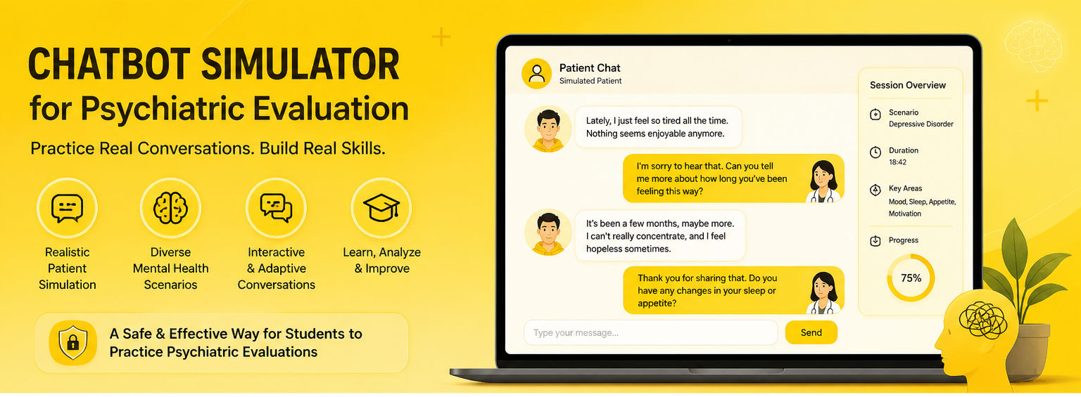 Building a Psychiatric Chatbot Simulator for Real-World Clinical Training