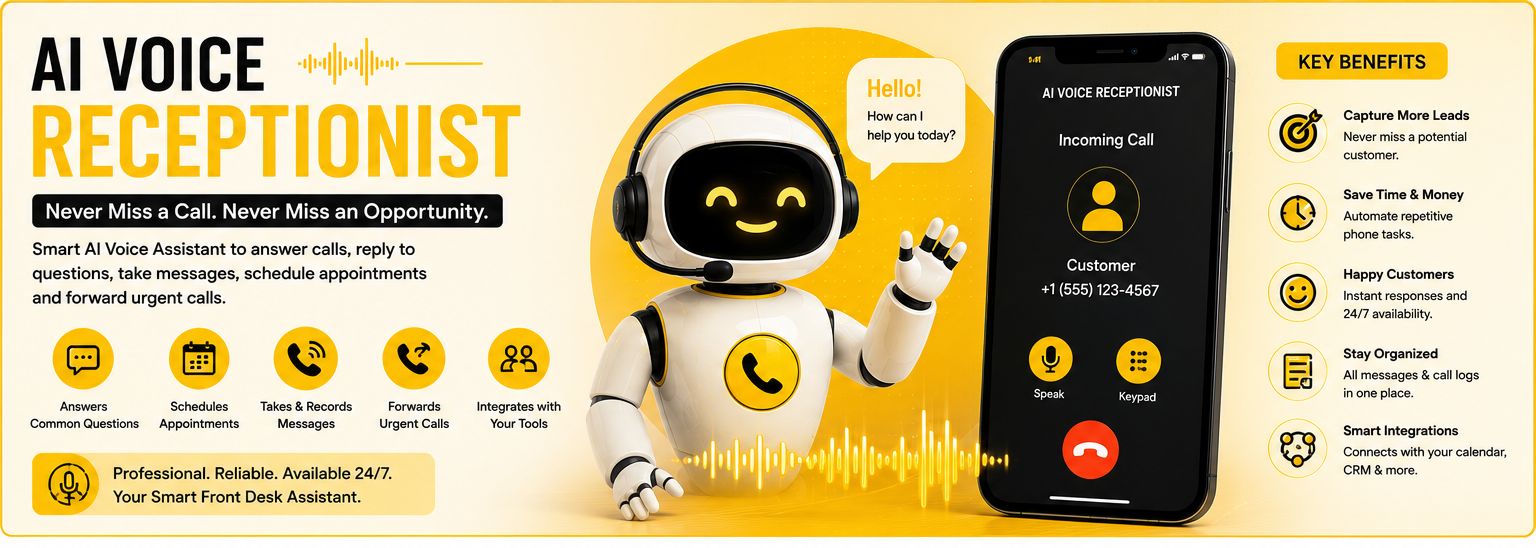 AI Voice Receptionist Development for Small Businesses