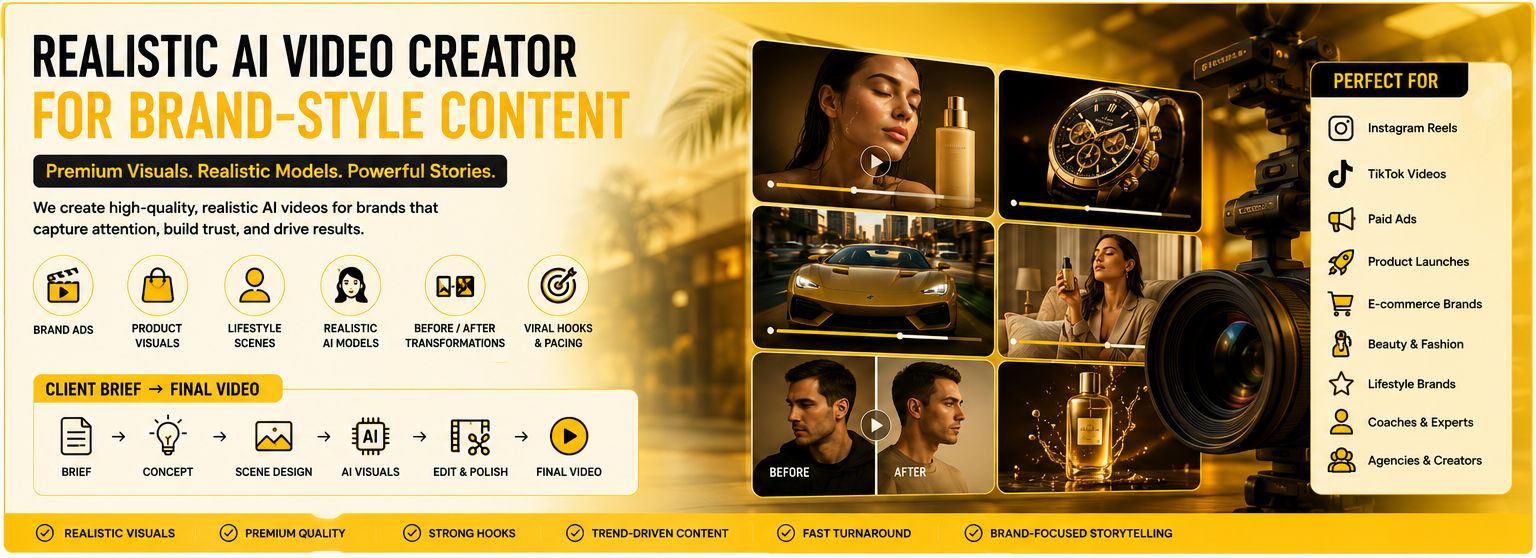 Realistic AI Video Creator for Brand-Style Content