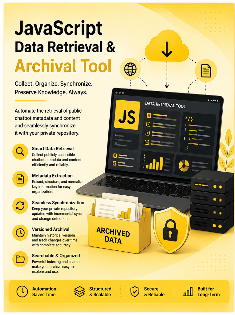 JavaScript Data Retrieval and Archival Tool